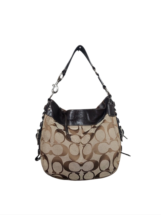 Coach Handbags - Coach Zoe Signature Jacquard & Leather Zip Shoulder Bag Vintage Y2K No. F12674